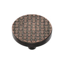 Heritage Brass Round Weave Cabinet Knob