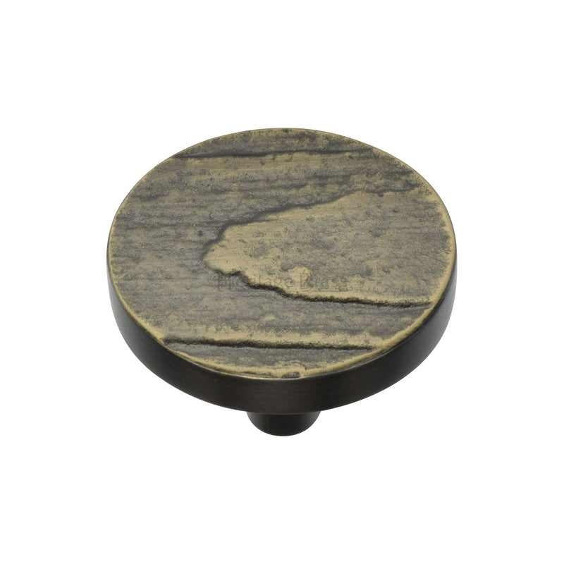Heritage Brass Round Pine Cabinet Knob