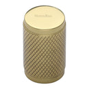 Heritage Brass Cylindric Knurled Cabinet Knob