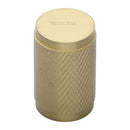 Heritage Brass Cylindric Knurled Cabinet Knob