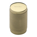 Heritage Brass Cylindric Ribbed Cabinet Knob