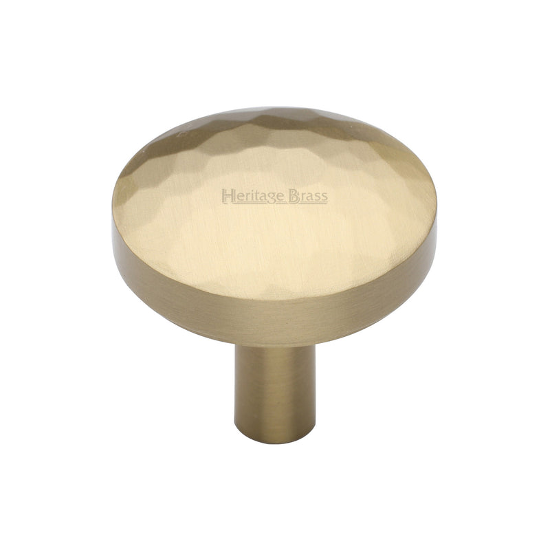 Heritage Brass Round Hammered Cabinet Knob