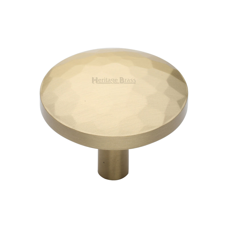 Heritage Brass Round Hammered Cabinet Knob