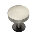 Heritage Brass Domed Disc Cabinet Knob with Rose