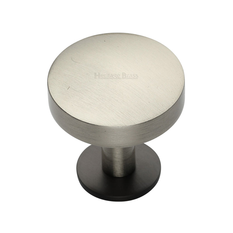 Heritage Brass Domed Disc Cabinet Knob with Rose