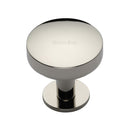 Heritage Brass Domed Disc Cabinet Knob with Rose