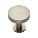 Heritage Brass Domed Disc Cabinet Knob with Rose