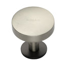 Heritage Brass Domed Disc Cabinet Knob with Rose