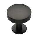 Heritage Brass Domed Disc Cabinet Knob with Rose