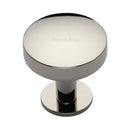Heritage Brass Domed Disc Cabinet Knob with Rose
