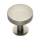 Heritage Brass Domed Disc Cabinet Knob with Rose