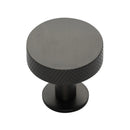 Heritage Brass Knurled Disc Cabinet Knob with Rose