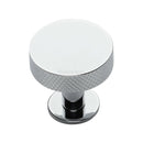 Heritage Brass Knurled Disc Cabinet Knob with Rose