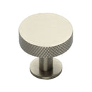 Heritage Brass Knurled Disc Cabinet Knob with Rose