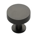 Heritage Brass Knurled Disc Cabinet Knob with Rose