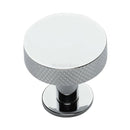 Heritage Brass Knurled Disc Cabinet Knob with Rose