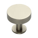 Heritage Brass Knurled Disc Cabinet Knob with Rose