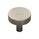 Heritage Brass Knurled Disc Cabinet Knob