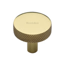Heritage Brass Knurled Disc Cabinet Knob
