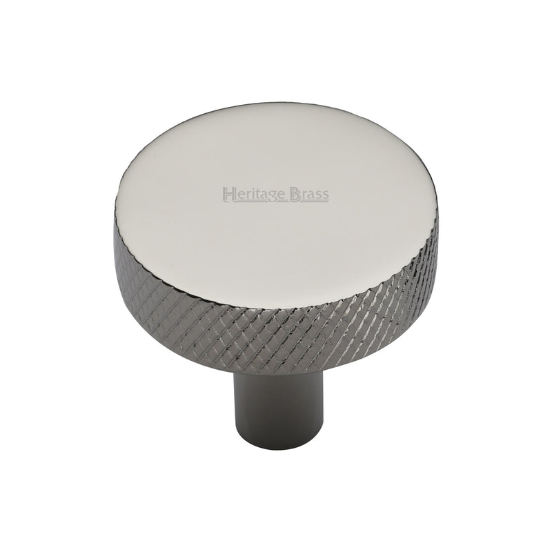 Heritage Brass Knurled Disc Cabinet Knob