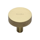 Heritage Brass Knurled Disc Cabinet Knob