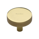 Heritage Brass Knurled Disc Cabinet Knob