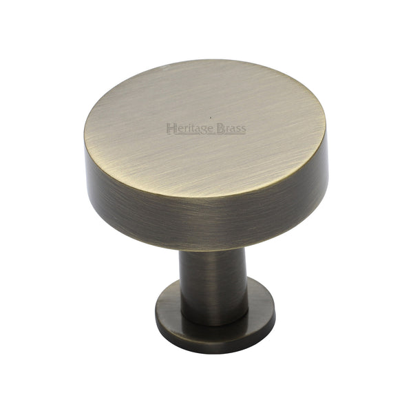 Heritage Brass Disc Cabinet Knob With Base