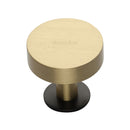 Heritage Brass Disc Cabinet Knob With Base