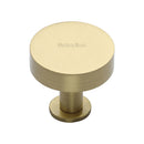 Heritage Brass Disc Cabinet Knob With Base