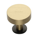 Heritage Brass Disc Cabinet Knob With Base