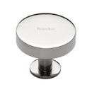 Heritage Brass Disc Cabinet Knob With Base