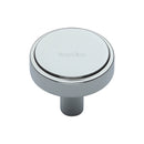 Heritage Brass Stepped Disc Cabinet Knob