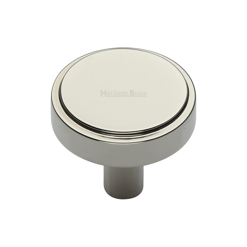 Heritage Brass Stepped Disc Cabinet Knob