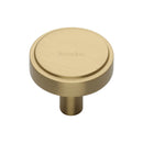 Heritage Brass Stepped Disc Cabinet Knob