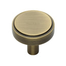 Heritage Brass Stepped Disc Cabinet Knob