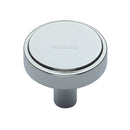 Heritage Brass Stepped Disc Cabinet Knob