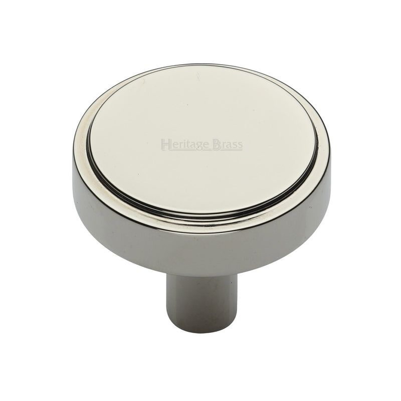 Heritage Brass Stepped Disc Cabinet Knob