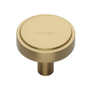 Heritage Brass Stepped Disc Cabinet Knob