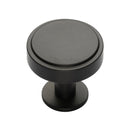 Heritage Brass Stepped Disc Cabinet Knob with Rose