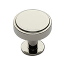 Heritage Brass Stepped Disc Cabinet Knob with Rose