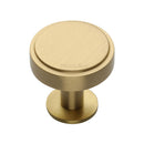 Heritage Brass Stepped Disc Cabinet Knob with Rose