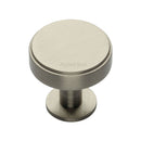 Heritage Brass Stepped Disc Cabinet Knob with Rose