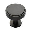 Heritage Brass Stepped Disc Cabinet Knob with Rose