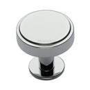 Heritage Brass Stepped Disc Cabinet Knob with Rose