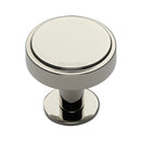 Heritage Brass Stepped Disc Cabinet Knob with Rose