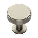 Heritage Brass Stepped Disc Cabinet Knob with Rose
