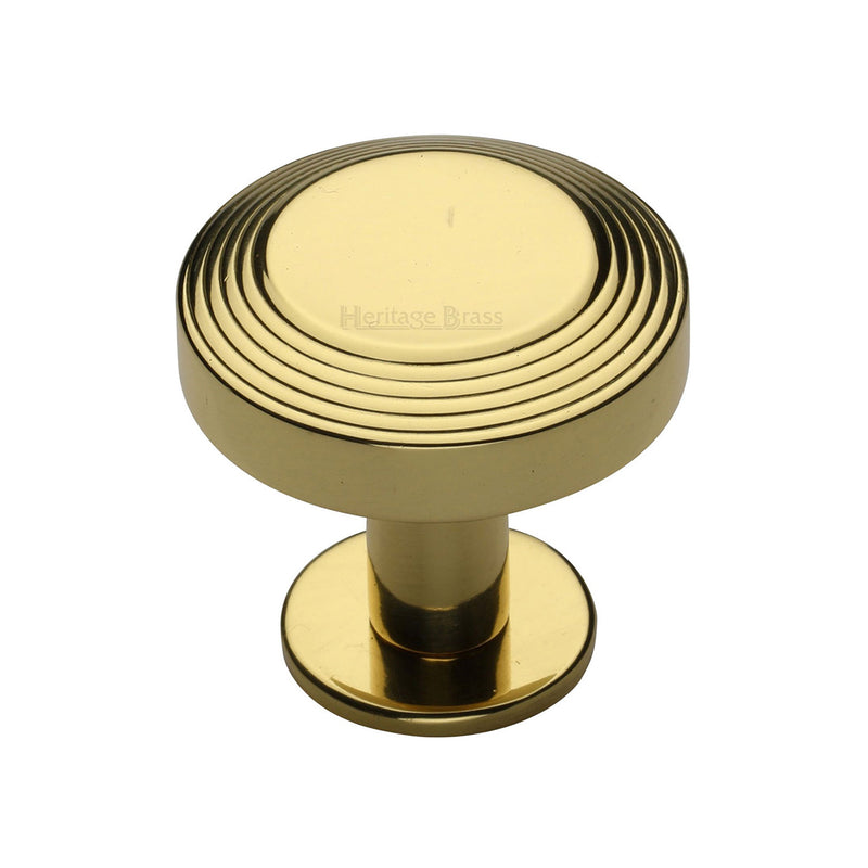 Heritage Brass Ridge Cabinet Knob with Rose