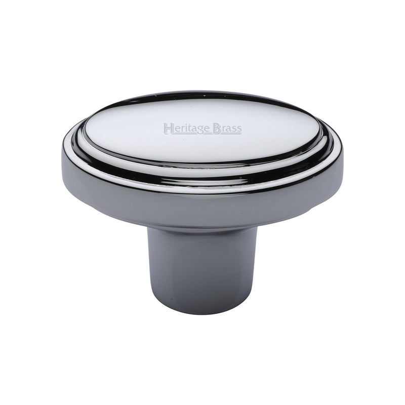Heritage Brass Stepped Oval Cabinet Knob