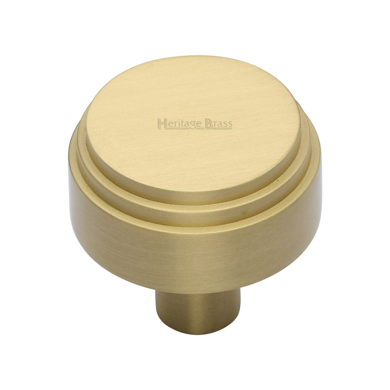 Heritage Brass Round Deco Cabinet Knob