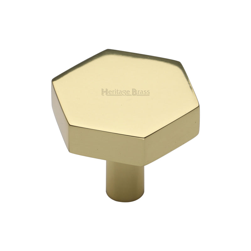 Heritage Brass Hexagon Cabinet Knob